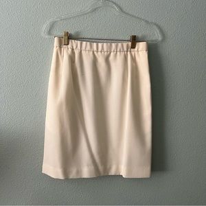 Vintage White Wool A-Line Skirt Sz 10